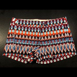 JCREW Red, White and Blue Stretch Shorts